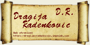 Dragija Radenković vizit kartica